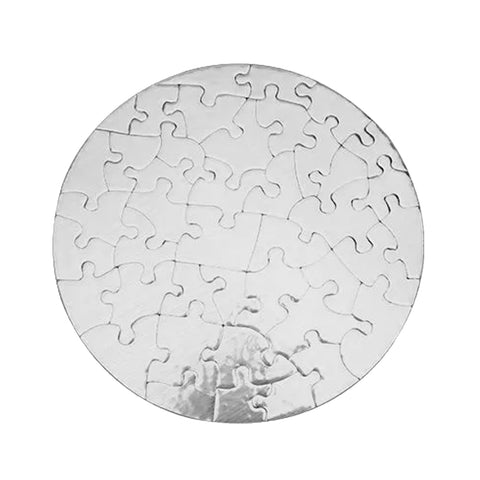 Jigsaw Puzzles - Cardboard - Round - Silver