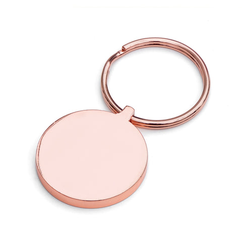 Engraved Thick Metal Round Keyring