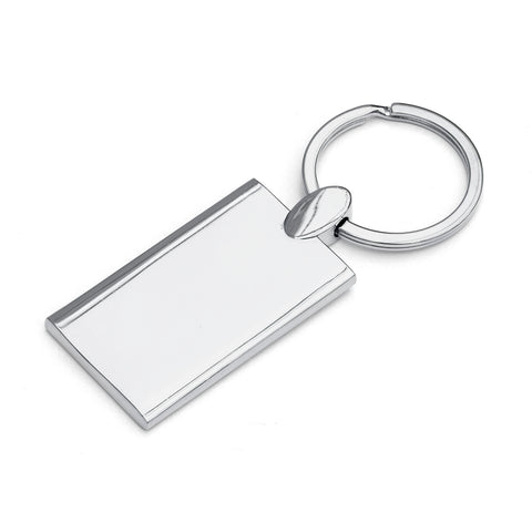 Engraved Metal Rectangle Keyring