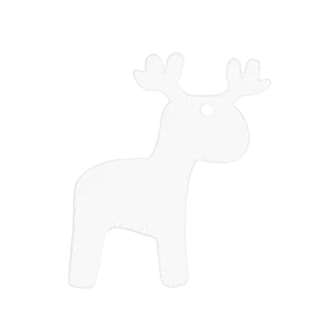 MDF Double-Sided Xmas Ornament - Reindeer