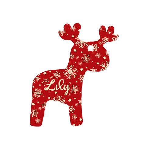 MDF Double-Sided Xmas Ornament - Reindeer