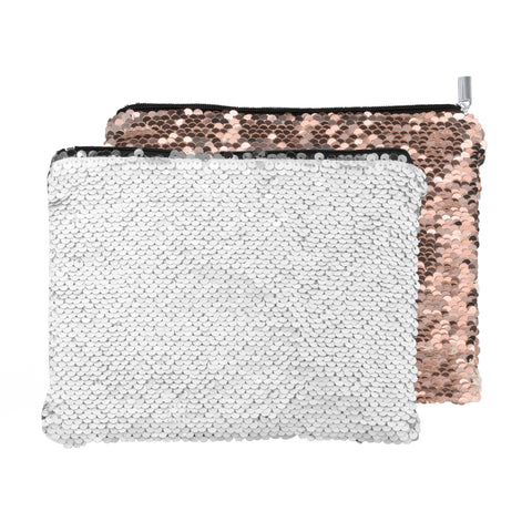 Sequin Handbag/ Cosmetic/Purse - CHAMPAGNE GOLD