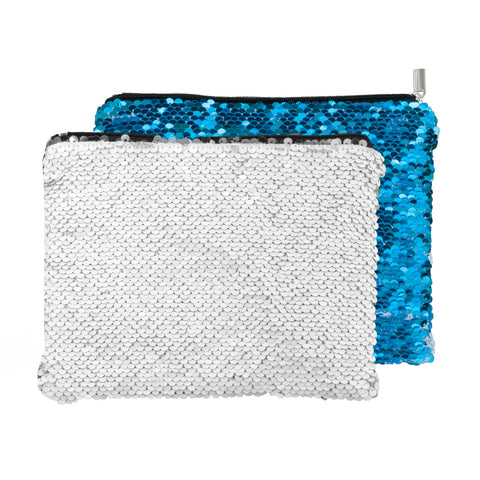 Sequin Handbag/ Cosmetic/Purse - LIGHT BLUE