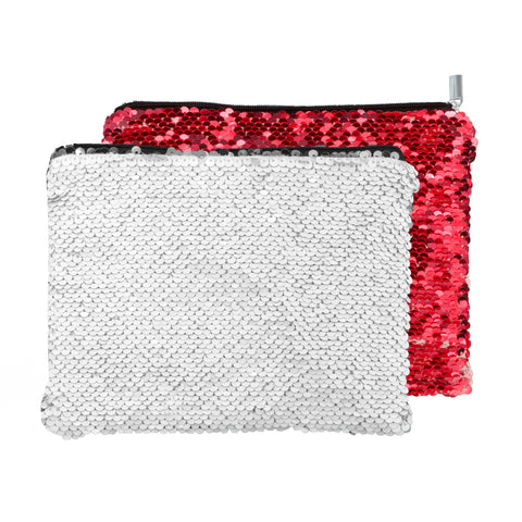 Sequin Handbag/ Cosmetic/Purse - RED