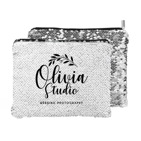 Sequin Handbag/ Cosmetic/Purse - SILVER