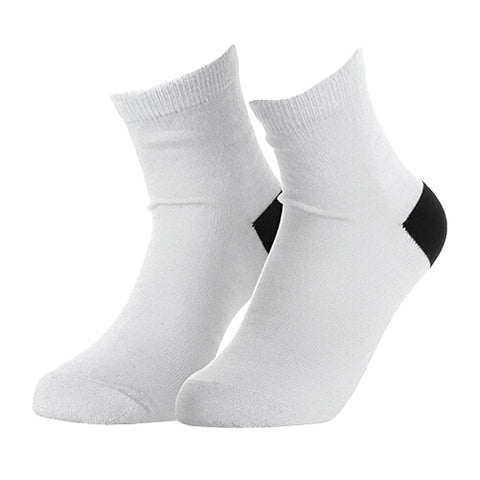 Childrens Socks - White Toe/ Black Heel - Large