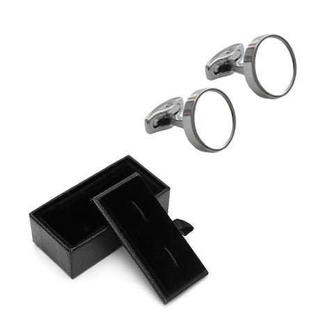 Premium Round Cufflinks - Chrome