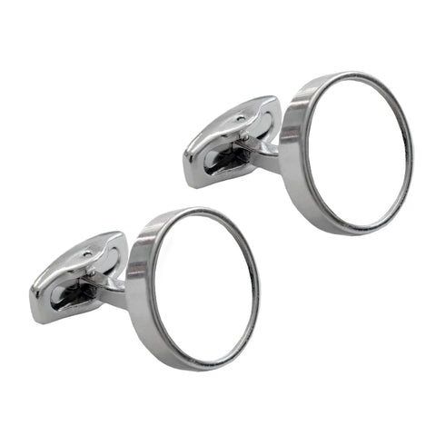 Premium Round Cufflinks - Chrome