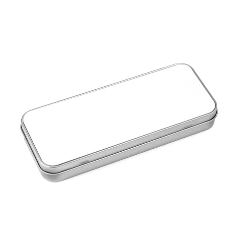 Stationery and Pencil Tin - Silver