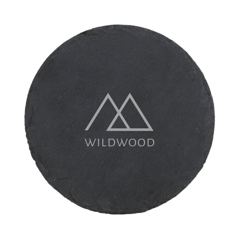 Black Slate - Engravable - Round Serving Board