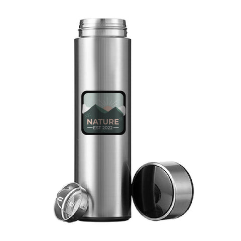 450ml Silver Thermal Flask - No Temp Display