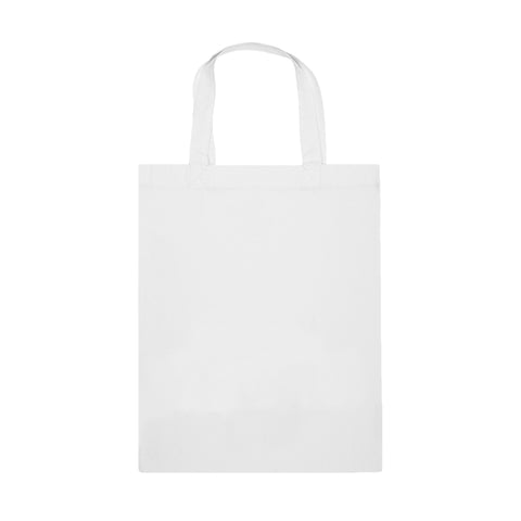 Canvas White Small Tote Bag with Short Handles