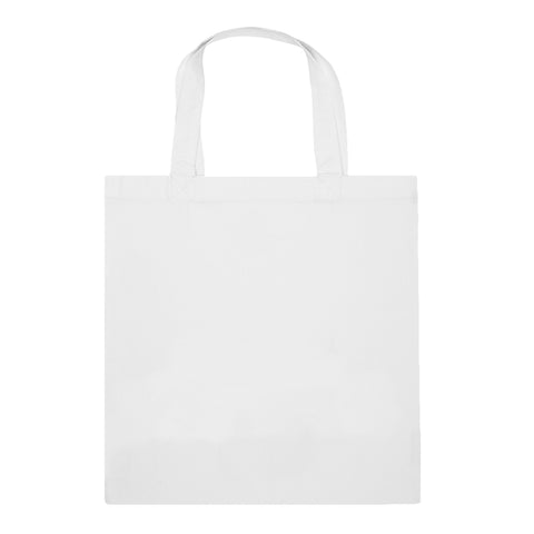 Canvas White Tote Bag with Short Handles