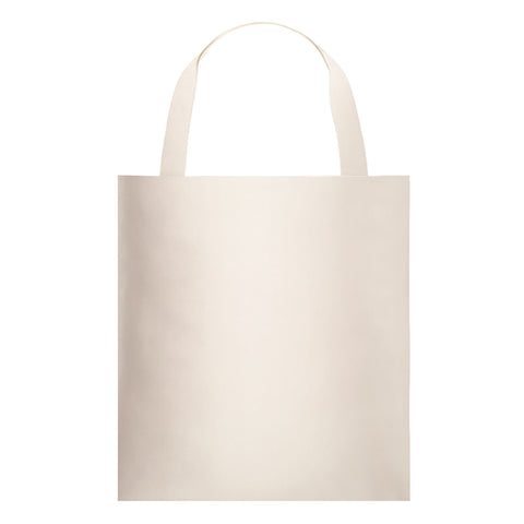 Satin Cream Tote Bag with Short Handles