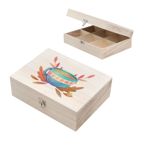 Printed Wooden Tea Box