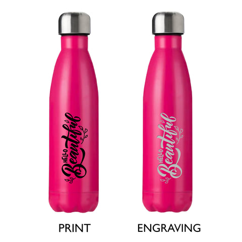 500ml Pink Stainless Steel Bowling Pin Water Bottle