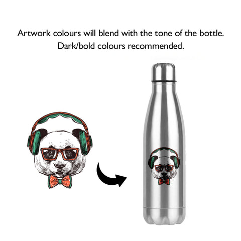 500ml Silver Stainless Steel Bowling Pin Water Bottle