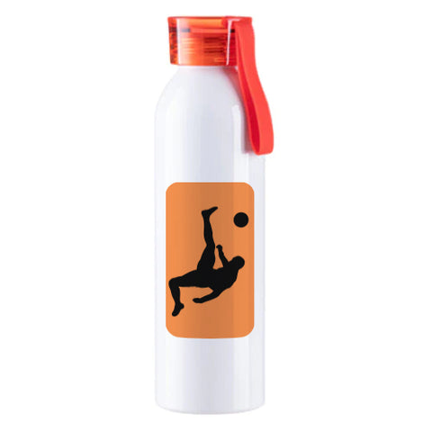 650ml Maverick Aluminium Water Bottle with Coloured Lid - Red