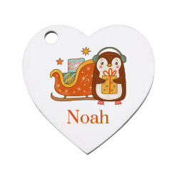 MDF Double-Sided Xmas Ornament - Heart