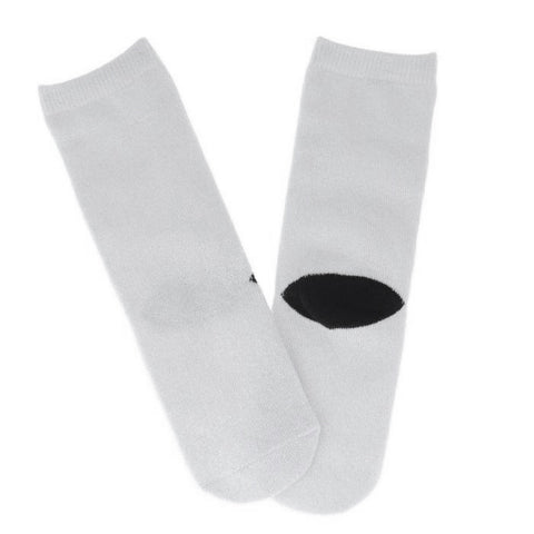 Childrens Socks - White Toe/ Black Heel - Large