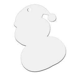 MDF Double-Sided Xmas Ornament - Snowman