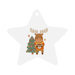 MDF Double-Sided Xmas Ornament - Star