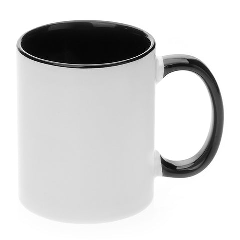 11oz Durham Mug - Inner & Handle Coloured - Black