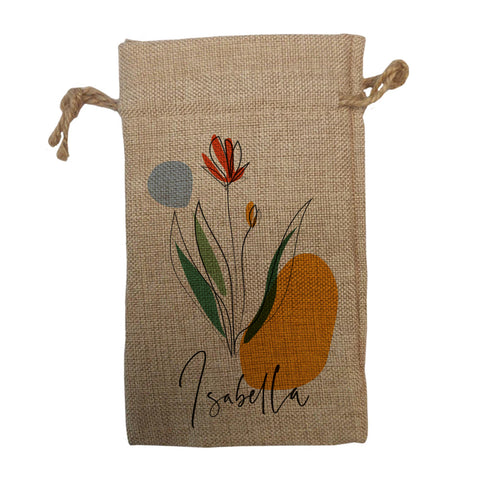 Burlap Double Drawstring Bag - 12cm x 17cm