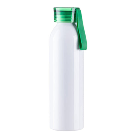 650ml Maverick Aluminium Water Bottle with Coloured Lid - Green