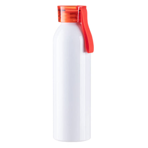 650ml Maverick Aluminium Water Bottle with Coloured Lid - Red