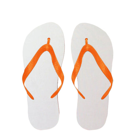 Adult Flip Flops with Orange Straps - Small